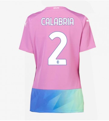 AC Milan Davide Calabria #2 Koszulka Trzecich Kobiety 2023-24 Krótki Rękaw